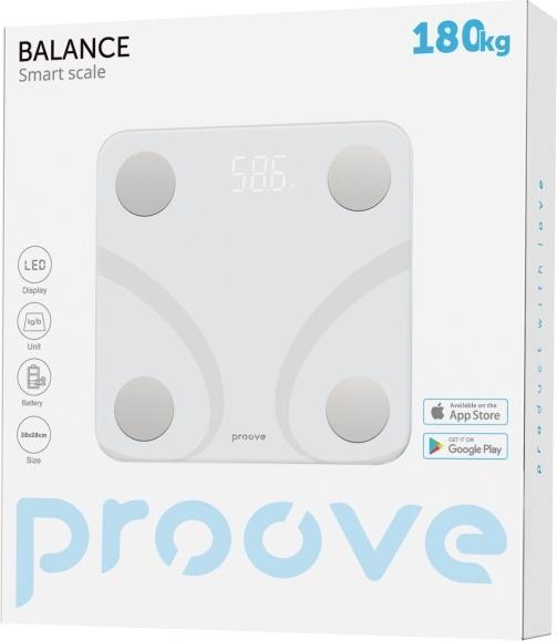 Actual product image Proove Smart Scale Balance Bluetooth white