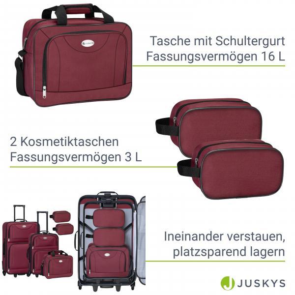 Actual product image Juskys Trolley suitcase set Athens (60 l, M (50 - 90l), L (90 - 115l))