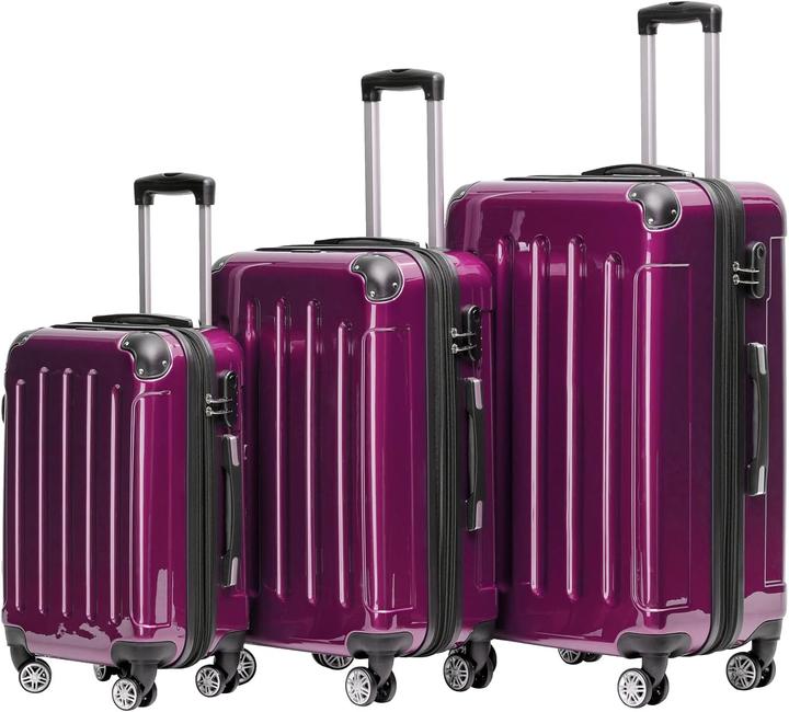 Beibye 3-tlg. Hartschalenkoffer-Set (Handgepäck (bis 50l), M (50 - 90l), XL (ab 115l))