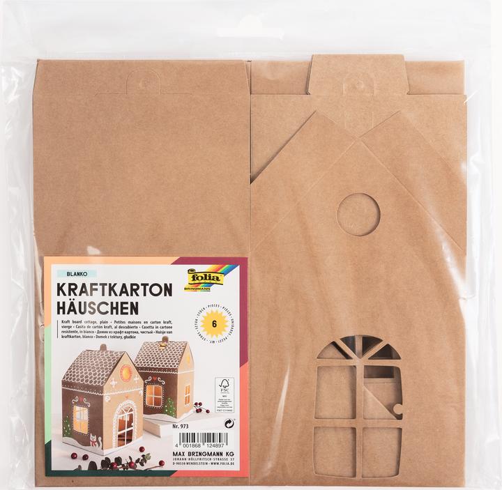 Actual product image Folia Kraft cardboard "little box", 110 x 110 x 190 mm (350 g/m², 1 x)