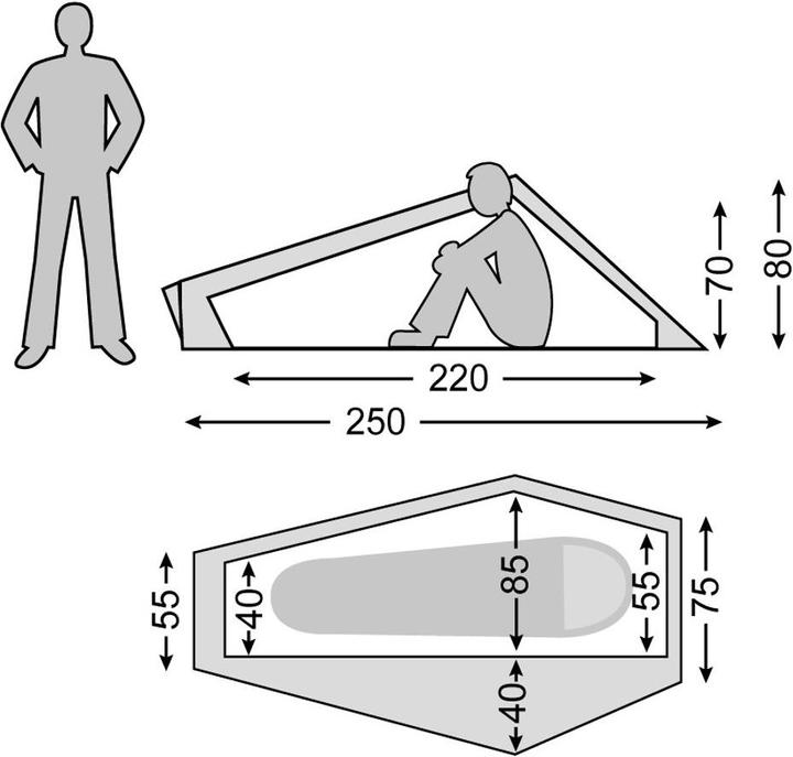 Actual product image Nordisk Lofoten (Tunnel tent, 0.49 kg, 1 person)