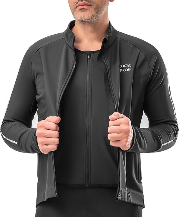 Image du produit Rockbros 15400002002 maillot cycliste à manches longues automne/hiver M - noir (M)