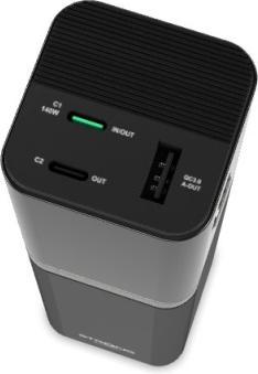 Strong S-19 Powerbank Ladegerät mit 140W USB-C Power Delivery 3-Port Schnellladegerät für Laptop, Sm (12000 mAh, 176 W)