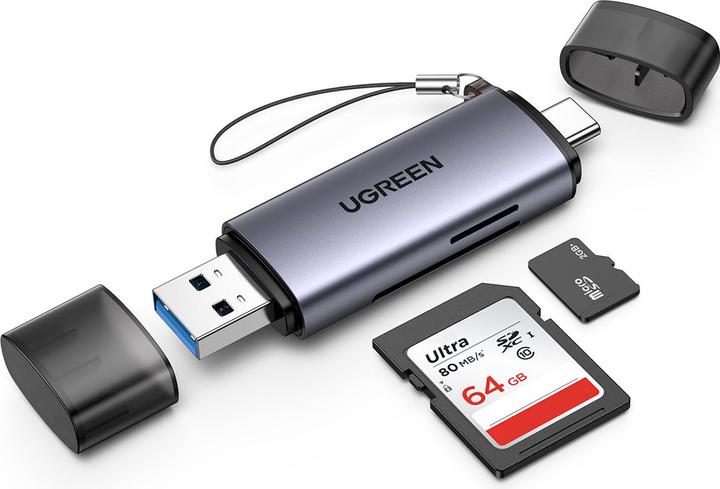 Produktbild Ugreen USB-C und USB-A — TF SD 3.0 (USB-C)