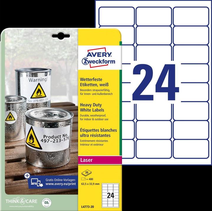 Avery Weatherproof labels