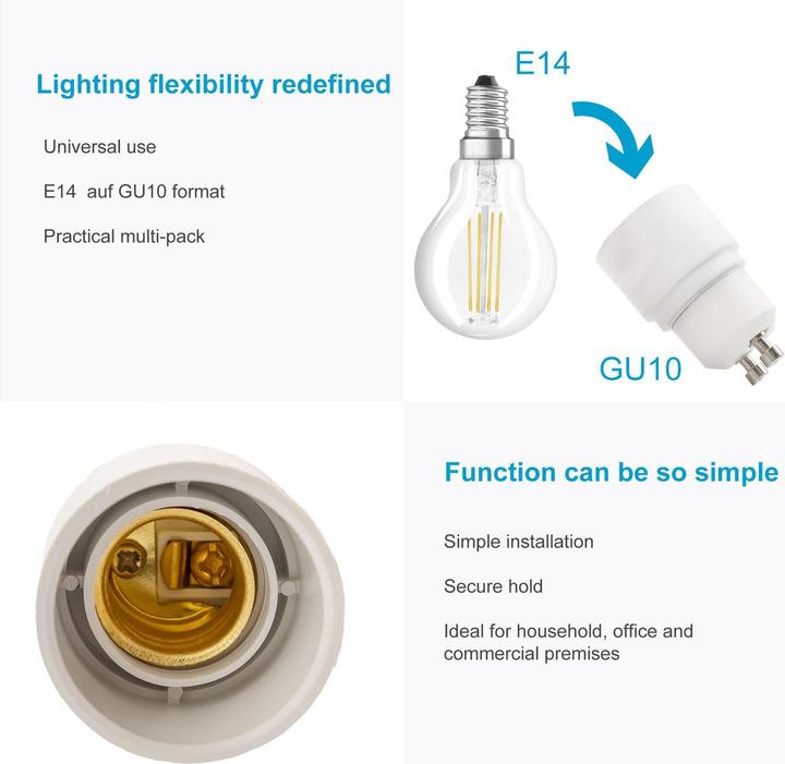 Image du produit Intirilife Adaptateur de culot d'ampoule E27 vers G9