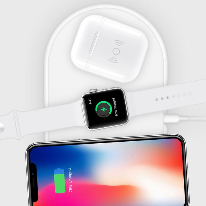 Immagine prodotto Hyper Hyperjuice Qi adattatore wireless AirPods bianco (Coperchio della custodia di ricarica)