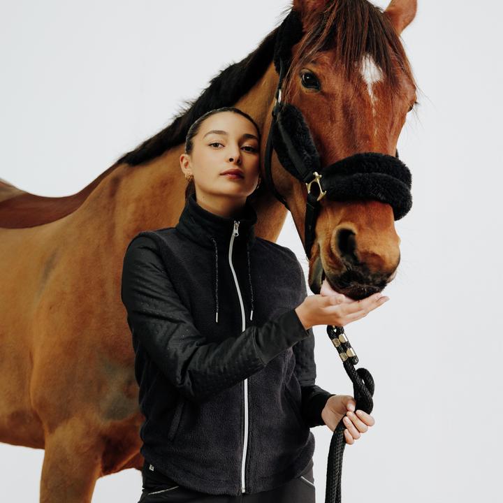 Immagine prodotto Fouganza Giacca in felpa 500 Warm da donna nera (XXL)