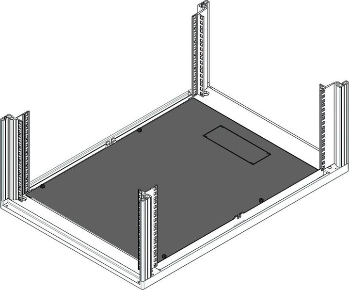 Image du produit Schroff Novastar Tôle plancher monobloc renforcée T800 avec trous de fixation. Passage de câbles