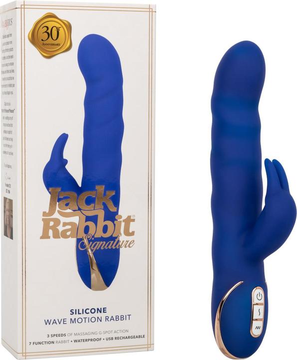 Actual product image CalExotics Jack Rabbit Vibrator Wave Movement Blue