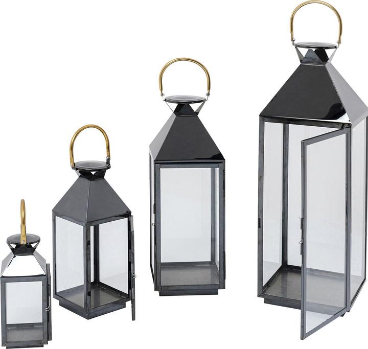 Produktbild Kare Design Laterne Giardino Schwarz Gold (4/Set) (25 x)