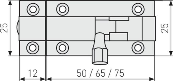 Produktbild Abus Grendelriegel 96/75 SB (Zimmertür, Eingangstür, Holztür, Balkontür)