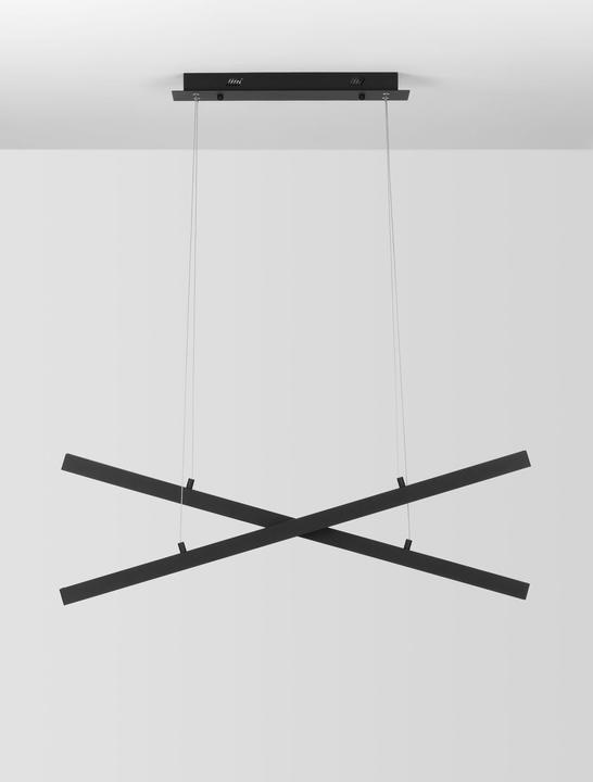 Produktbild Nova Luce X-LINE LED Pendelleuchte Schwarz 40W Warmweiss 100x8x120cm dimmbar 9060920