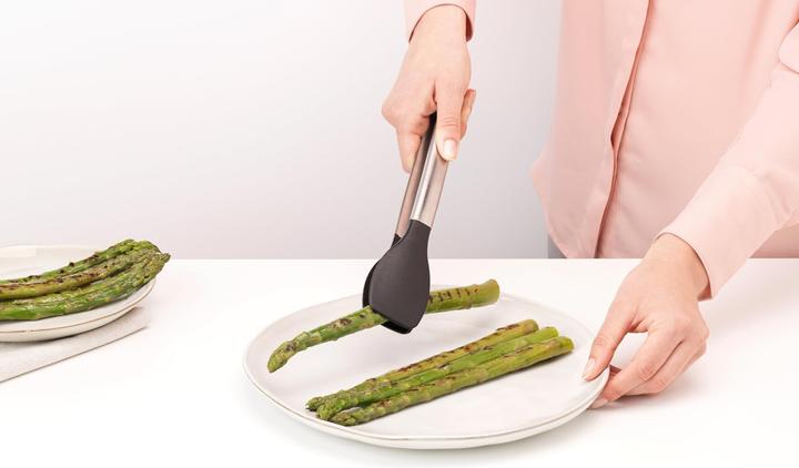 Image du produit Brabantia Pinces de cuisine Nouvelle ligne de profilés Acier inoxydable / Noir