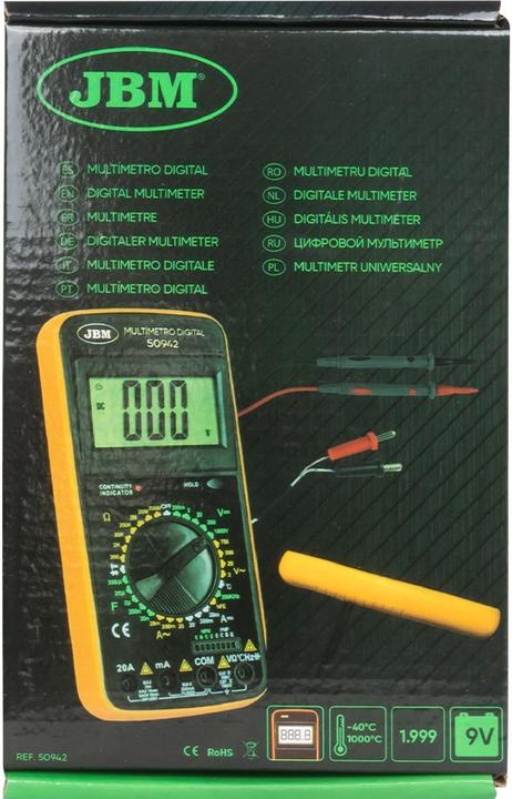 Produktbild Digitales Multimeter 20A max, -40°C /1000 °C