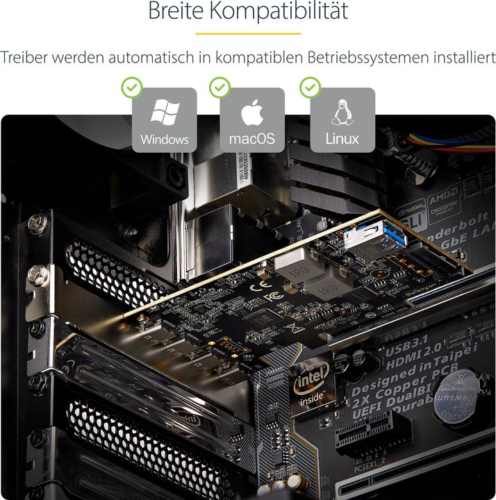 Image du produit StarTech Carte 5 Ports USB Pcie 10gbps