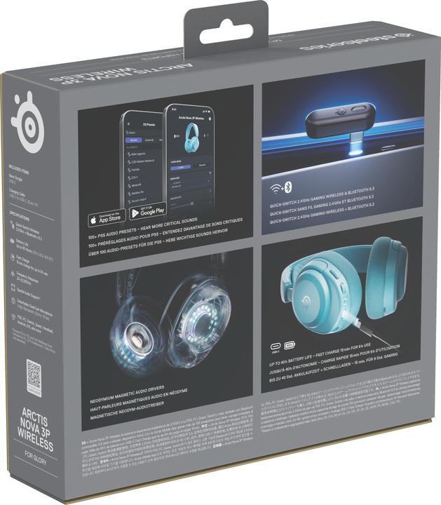 Actual product image SteelSeries Arctis Nova 3PW Aqua (Wireless)
