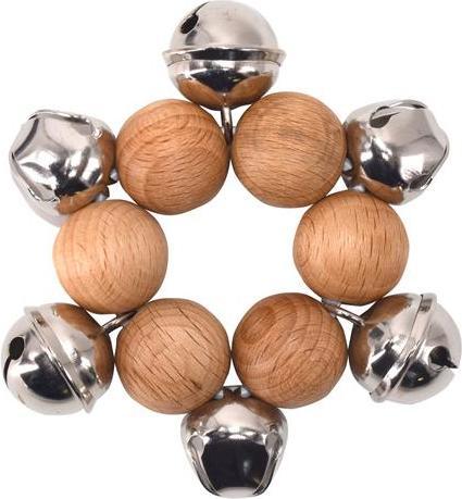 1048-2 Glöckchen-Armband hell (Metal, Wood)