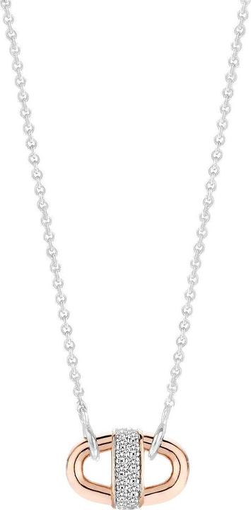 Ti Sento Milano Collier mit Zirkonia rosévergoldet 3911ZR/42 (925 Sterling Silber, 48 cm)