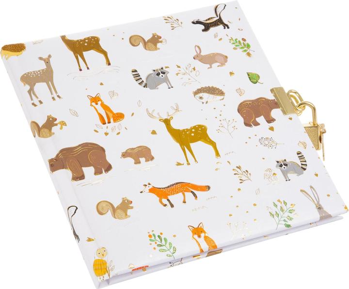 Actual product image Goldbuch Diary with Castle Woodland white Turnowsky (16.5 x 16.5 cm, Plain, Hardcover)