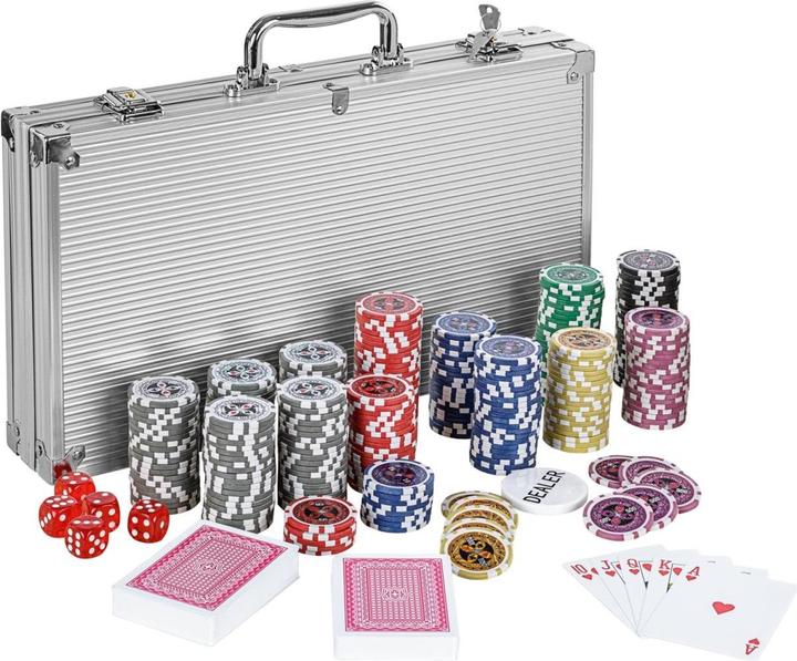 Games Planet Poker set with 300 laser chips (German)