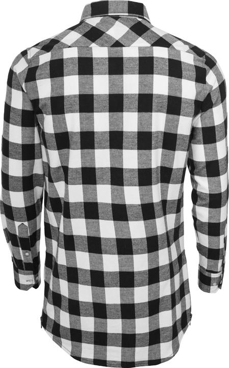 Immagine prodotto Urban Classics Camicia in flanella a quadri lunga con zip laterale (S)
