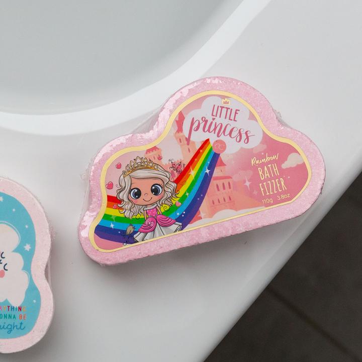 Immagine prodotto Accentra Macchia da bagno LITTLE PRINCESS a forma di nuvola con effetto arcobaleno, 110g, profumo: (Bombe da bagno)