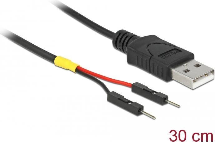 Produktbild Delock USB Stromkabel Typ-A auf 2 x Pfostenstecker einzeln Strom 30 cm (0.30 m)