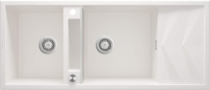 Productafbeelding No Name Magnetische granieten wastafel met 2 waskommen en afdruipvlak (59 cm)