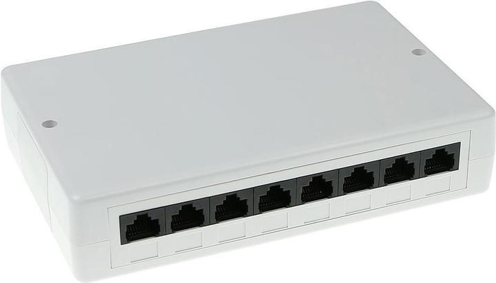 Immagine prodotto Scatola montata a superficie non schermata a 8 porte CAT5E. Tipo: CAT5E Mountbox c5e 8 prt non