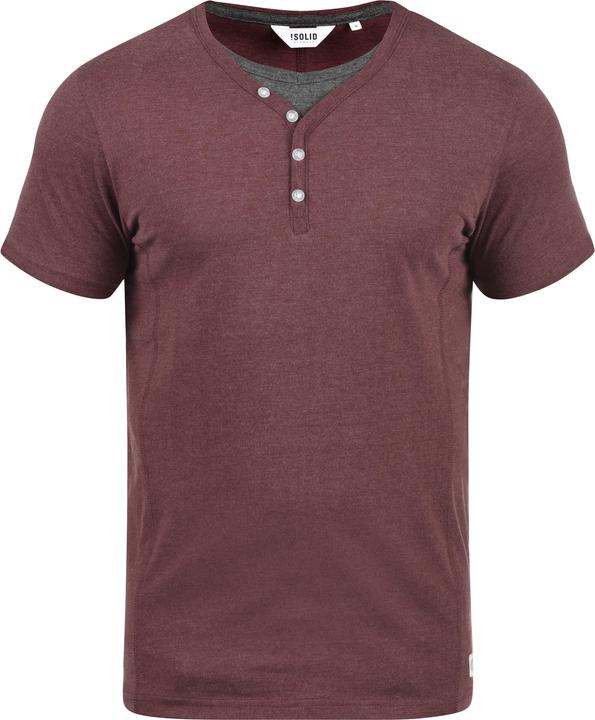 Image du produit Solid Dorian T-shirt À Manches Courtes Pour Homme Avec Col Grandad (L)