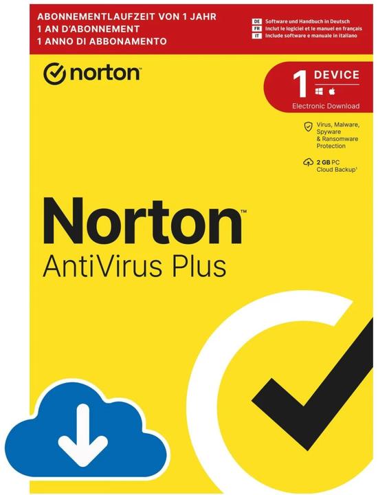 Norton Antivirus Plus (1 User, 1 Geräte/User, 12 Monate)