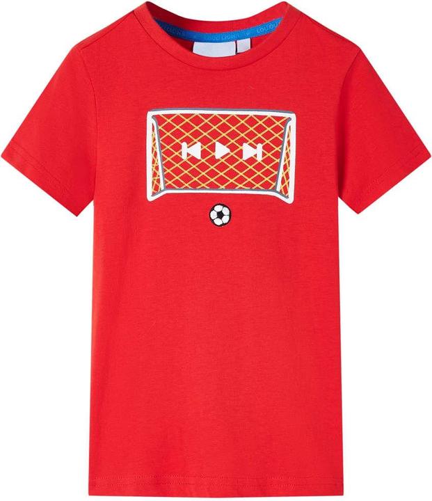 VidaXL Kinder-T-Shirt Rot 104,Material: 100 % Baumwolle,Farbe (104)