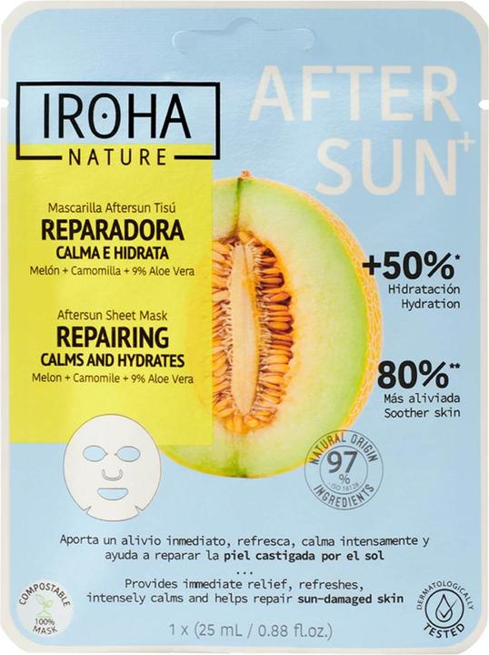 Actual product image Iroha Nature Aftersun Sheet Mask Repairing Calms And Hydrates (25 ml)