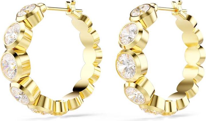 Produktbild Swarovski Imber Kreolen Rundschliff Weiss Gold (Swarovski Metall)