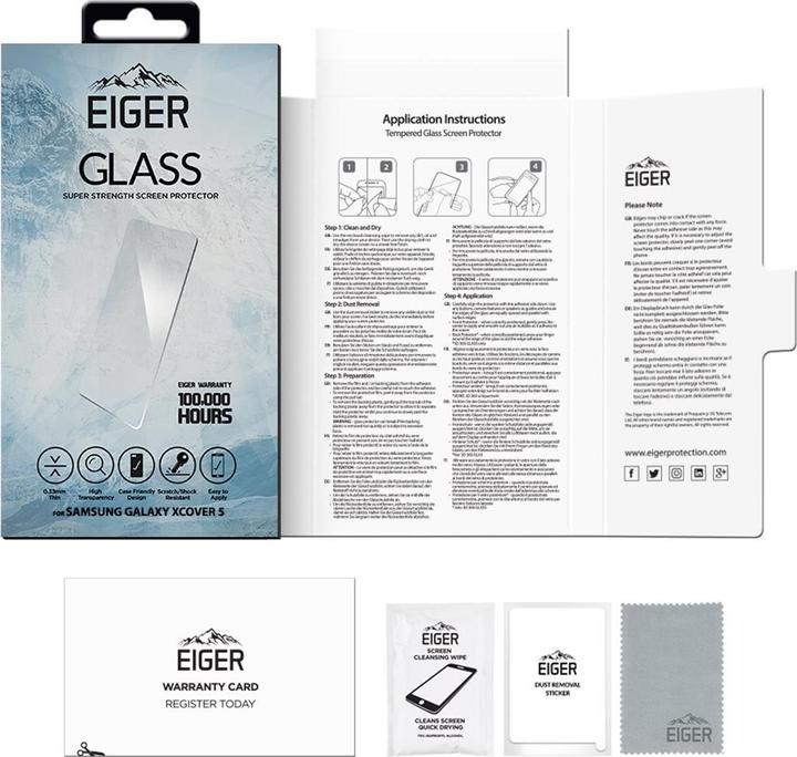 Actual product image Eiger Mountain Glass Clear (1 Piece, Samsung Galaxy Xcover 5)