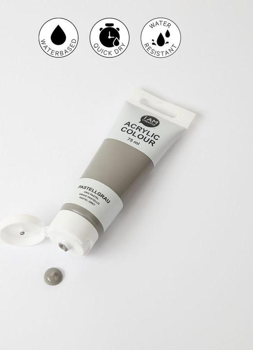 Produktbild I Am Creative Basic Acryl, Acrylfarbe auf Wasserbasis, 75 ml (Pastellgrau, 75 ml)