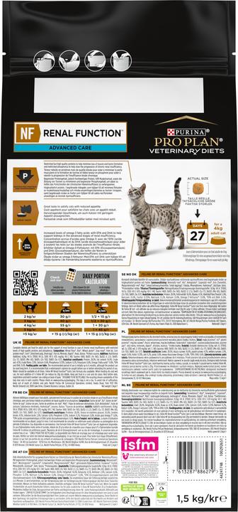 Produktbild Purina Pro Plan Veterinary Diets NF AC Renal Function - dry cat food - 1 5 kg (Adult, 1 Stk., 1540 g)