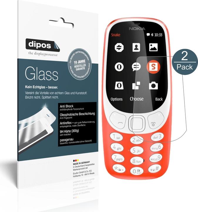 Produktbild Dipos Displayschutz Anti-Shock (2 Stück, Nokia 3310 2G)