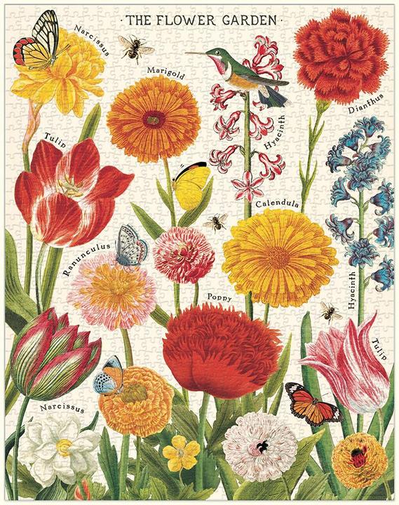 Productafbeelding Cavallini Flower Garden" puzzel (1000 onderdelen)