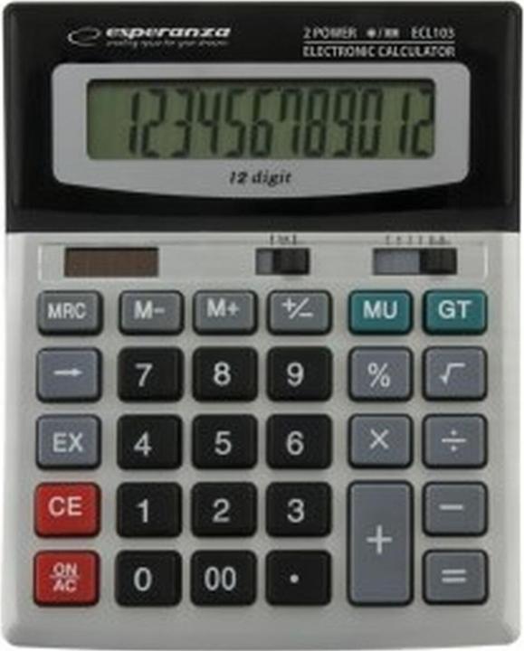 Produktbild Esperanza ECL103 Taschenrechner Desktop Einfacher Taschenrechner (Batterien, Solarzellen)