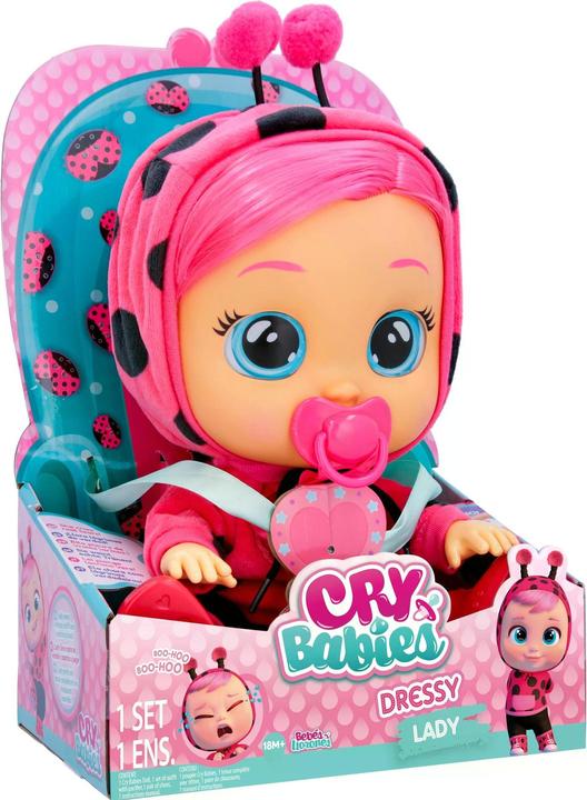 Image du produit Magni BABIES Dressy Lady, la coccinelle poupée interactive Play & Function, les vraies larmes