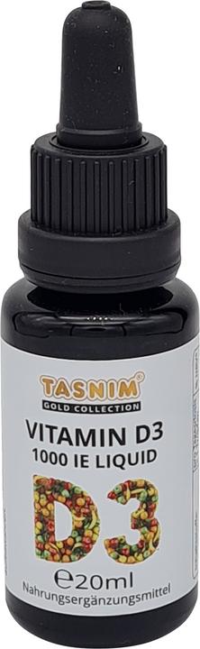 Image du produit Tasnim Vitamine D3 Gouttes - 1000IE - Huile de coco MCT (1 pièce(s), Gouttes)