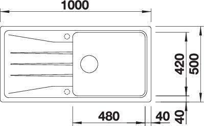 Productafbeelding Blanco Sona XL 6 S (Ingebouwde gootsteen, 100 cm, 50 cm)
