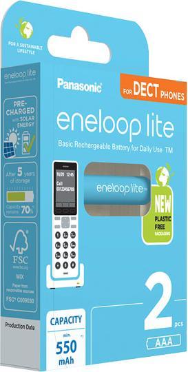 Produktbild Panasonic eneloop Lite DECT (2 Stk., AAA, 550 mAh)