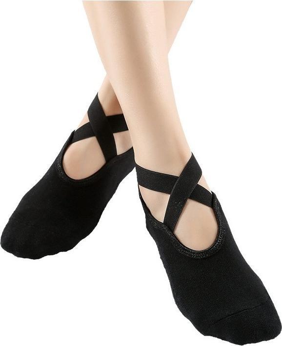 Stride Anti-Rutsch Pilates Yoga Sport Socken (One Size) - 1 Paar Schwarz (Taille unique)