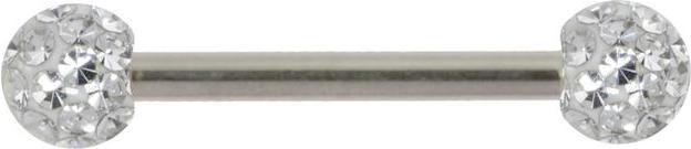 Image du produit Bijouteria Piercing poitrine (Cristallin, Résine époxy, Acier chirurgical 316L)
