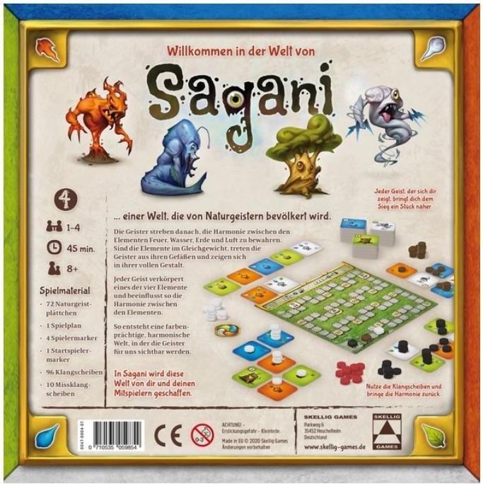 Actual product image Skellig Games SKE47004 - Sagani, Board game, 1-4 players, ages 8+ (DE edition) (German)