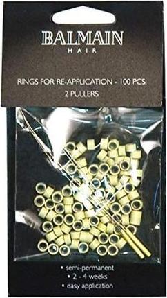 Actual product image Balmain Soft Rings for Re-Application beige 100pcs. Double Hair Length & Volume (Beige)