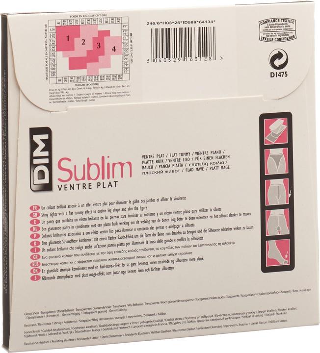 Produktbild DIM Sublim Ventre Plat (15 DEN, 38 - 40)
